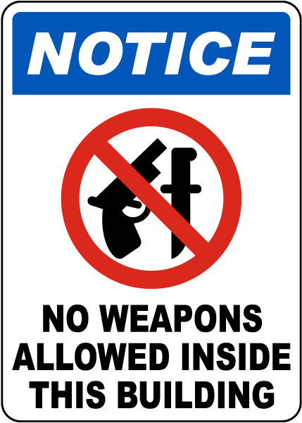 No Weapons or Knives